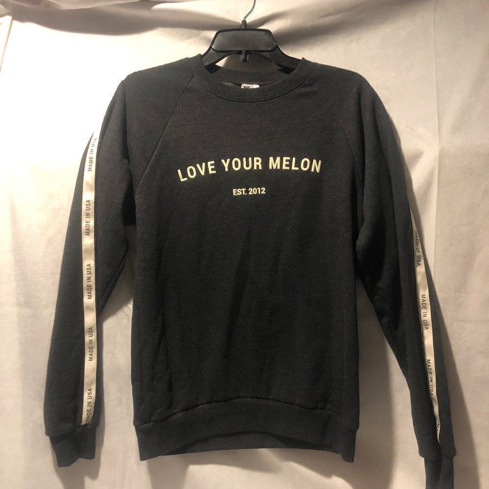 Love Your Melon Long Sleeve Womens T Shirt Size Large Charcoal Gray. SB